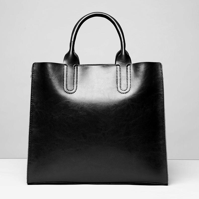 Echtleder Damenhandtaschen Große Taschen Neuer Stil Tragetaschen Großes Fassungsvermögen Modische und vielseitige Pendler-Umhängetaschen gray