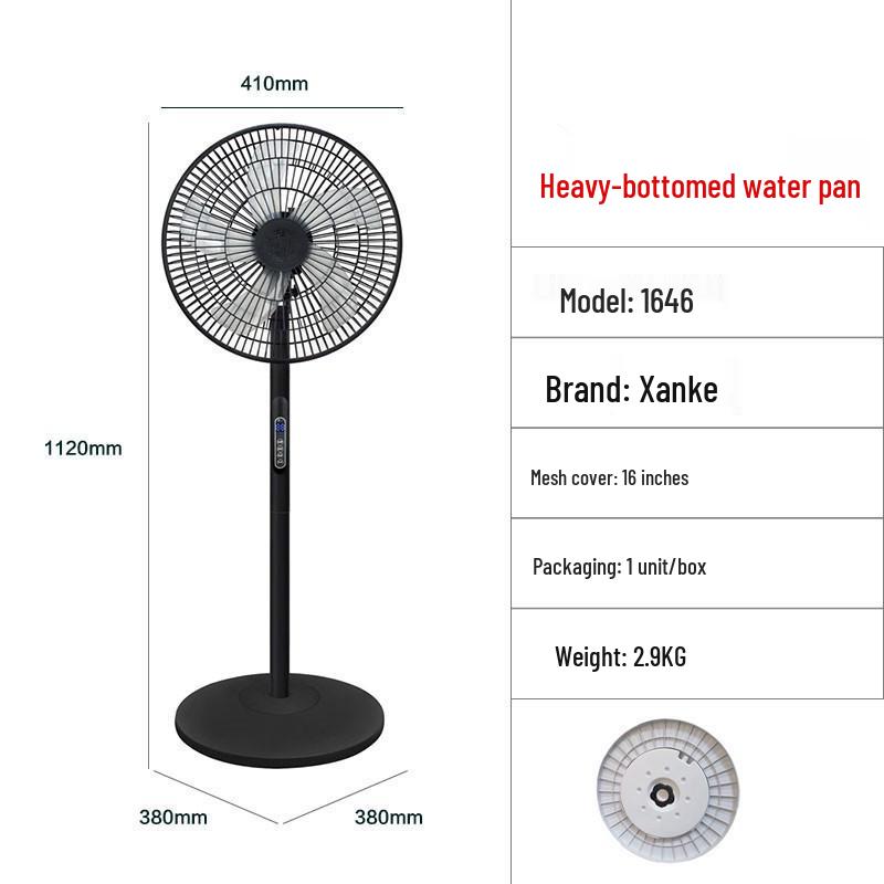XLANKE Elektrischer oszillierender Standventilator mit Fernbedienung - Leises vertikales Design für Zuhause