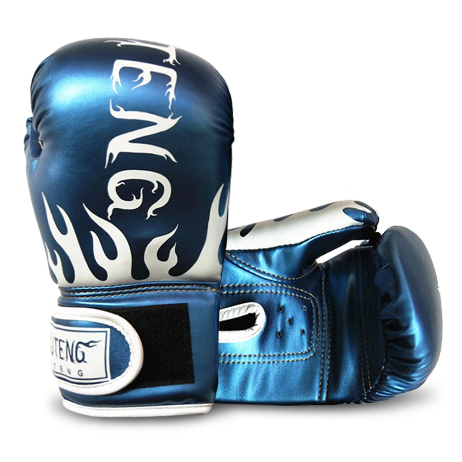 Kinder Boxhandschuhe Kinder Kickboxen Trainingshandschuhe Jugend Muay Thai Boxsack Handschuhe Boxen blau