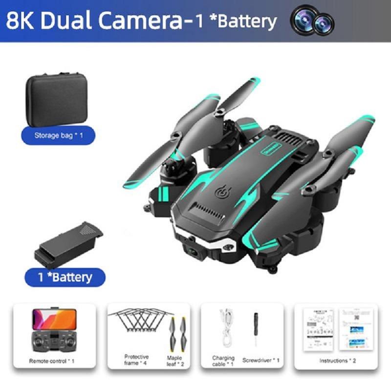 Neu Mini Drohne GPS Drohne Professionelle HD Kamera Luftaufnahmen Hindernisvermeidung Drohne Faltbare Vier-Rotor Hubschrauber RC Distanz Dual Camera-1*Battery