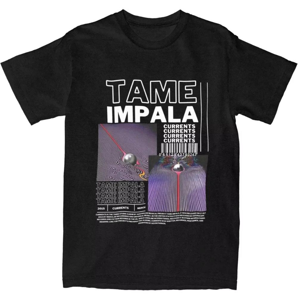 Neuankömmling Herren Damen Tame Impala T-Shirt Bekleidung Epiphany Pop T-Shirt Kleidung Einzigartiges T-Shirt M schwarz