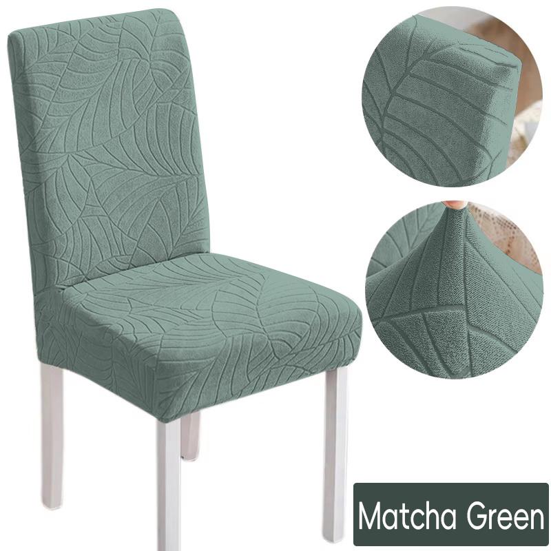 Genina Stuhlhussen Stretch Set aus 1/4/6 Wasserdicht Staubdicht Leicht zu Reinigen Anwendbar für Esszimmer Büro Hotel Restaurant 1PC gray