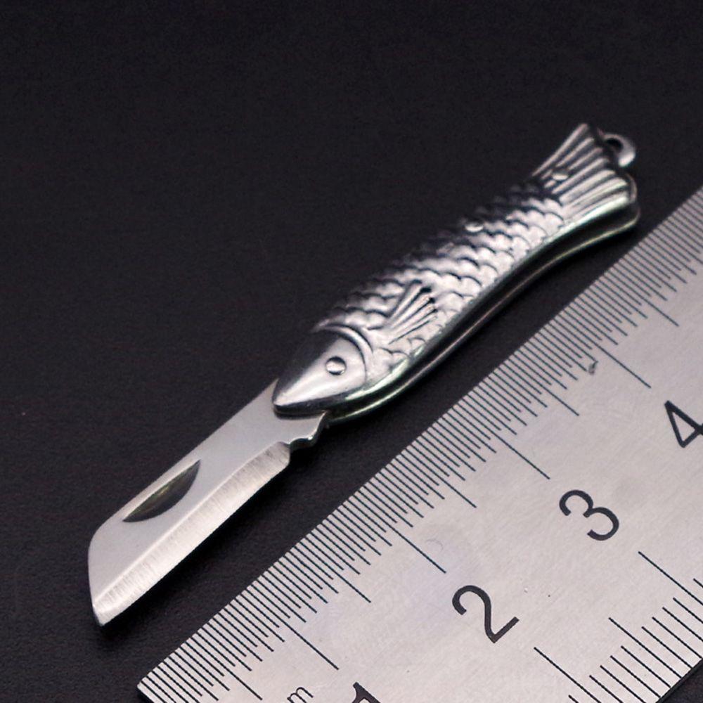 Stahl Schule Bürobedarf Papier Messer Haut-Schäler Keychain Multifunktions Mini Klappmesser 2