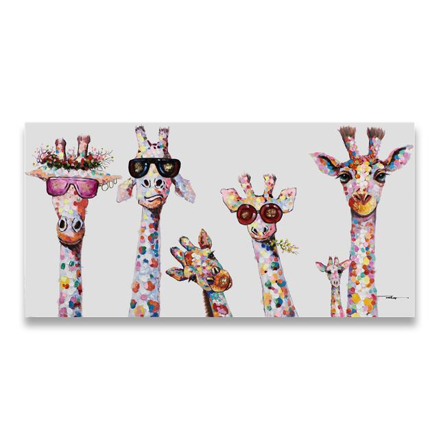 Wand-Kunst-Dekor, Leinwand-Malerei, niedliche Cartoon-Giraffen, Poster, Druck, Leinwand-Kunst, Bilder für Kinderzimmer, nordische Heimdekoration, ohne Rahmen 50*70cm