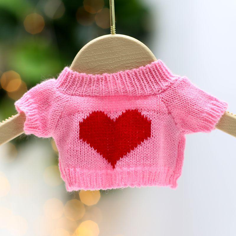 30cm Teddybär Bär Zubehör Zubehör Puppe Puppe Kleidung ersetzen Plüschtiere Pullover Pullover Zubehör red heart pink sweater