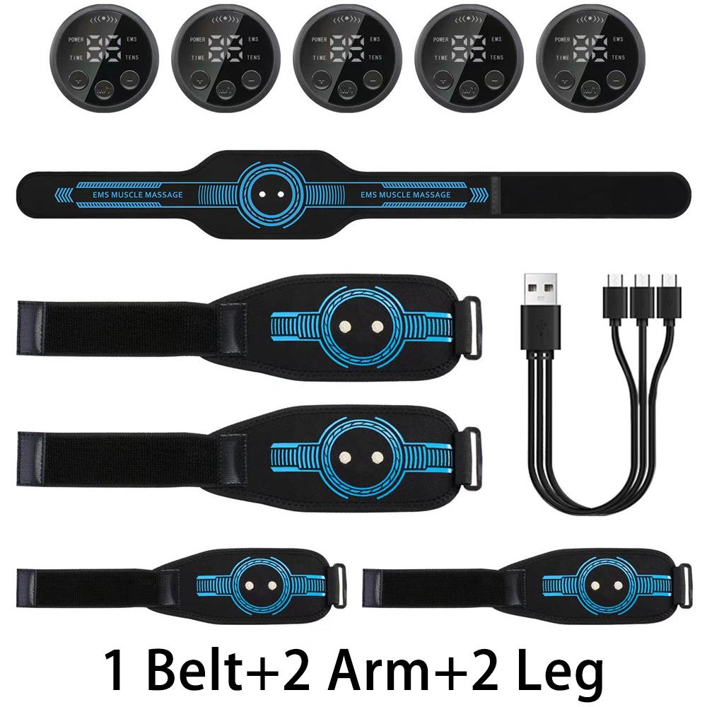 EMS Gürtel Massage Set Bauchmuskel Fitnessgerät Intelligenter Gürtel Ganzkörper Muskelstimulations Trainer USB Ladeversion USB Charging