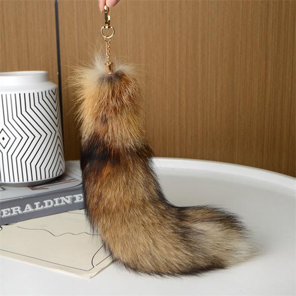 Riesiger Flauschiger Kunstpelz Fuchsschwanz Schlüsselanhänger Taschenanhänger Therianer Schwanz Fuchsschwanz Schlüsselanhänger Pelz Anhänger Schlüsselanhänger Plüsch Anhänger Geschenk Für brown