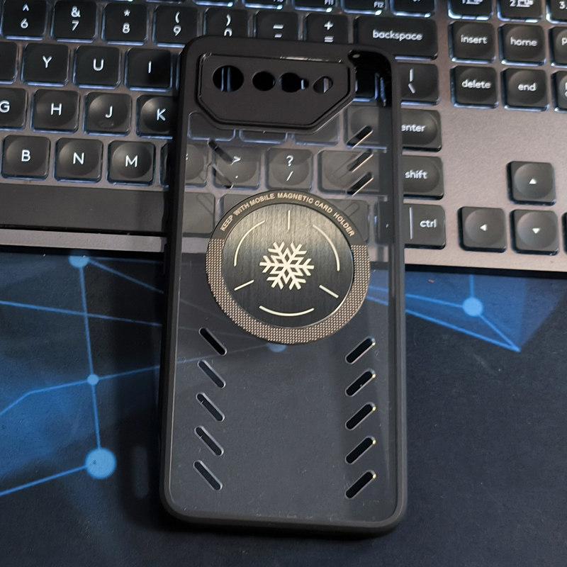 Für ASUS ROG Phone 7 Hülle Magnetisch Für MagSafe Wärmeableitung Transparente Acrylhülle Für ASUS ROG Phone7 Schale Rutschfest Asus ROG Phone 7 schwarz
