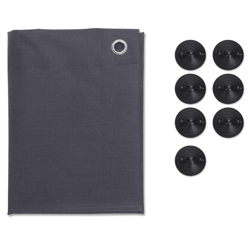 1PC Blind Fenster Film Tuch Fenster Abdeckung Blackout Vorhang Privatsphäre Schutz Sonne Blockieren Polyester 96x120cm dunkelgraue