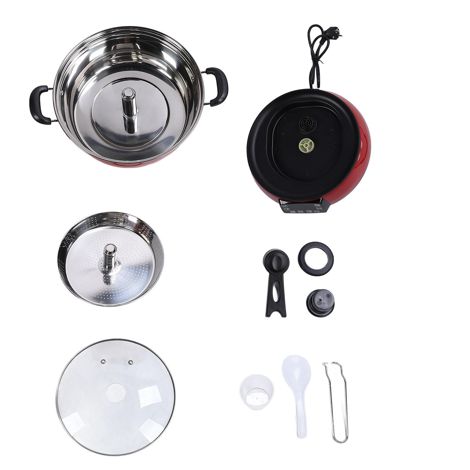 Reiskocher, 6 l, Edelstahl, Zuckerentfernung, Anheben, schnelles, intelligentes Desugar-Reiskocher zum Dämpfen L rot