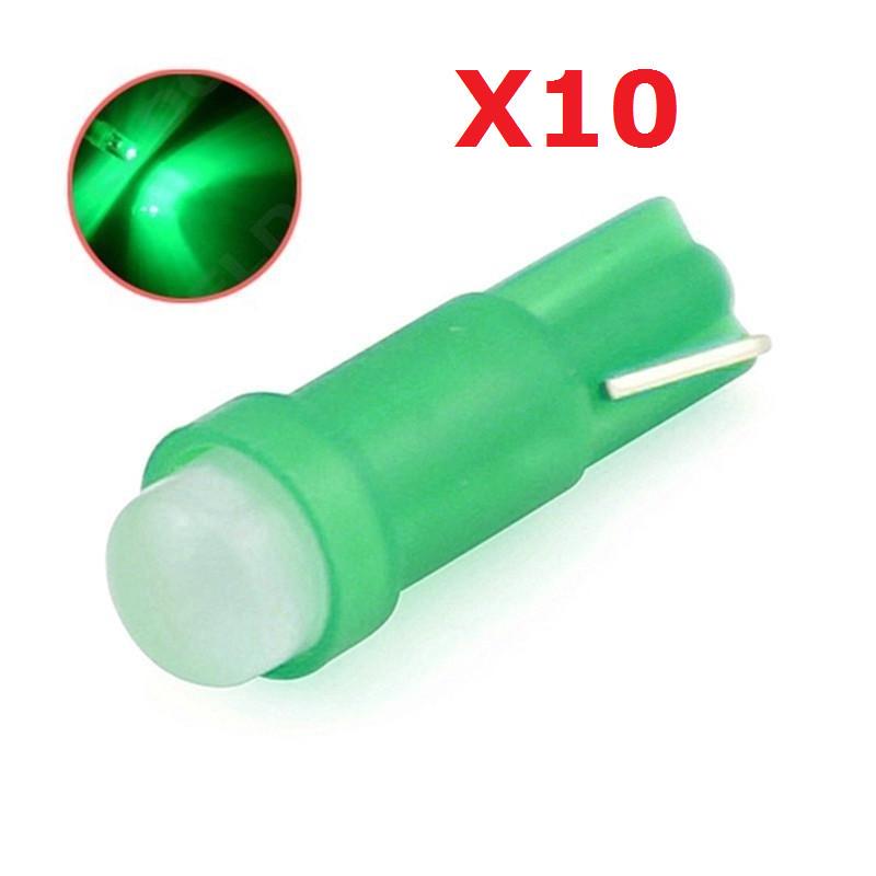 20/10/4 Stück T5 COB LED-Lampen Autotür-LED-Licht-Leselampen 10Pcs/Set grün