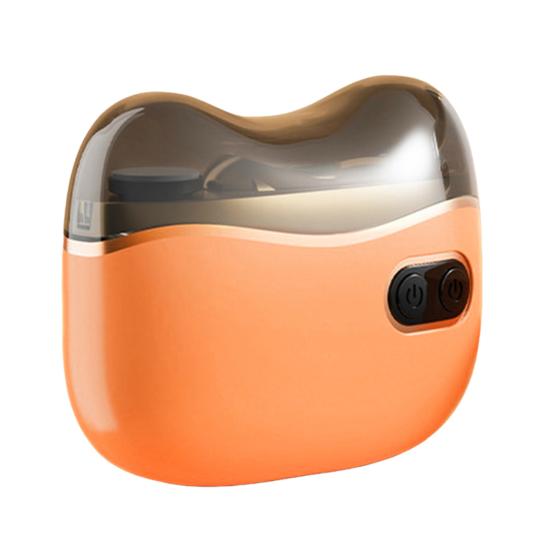 Elektrischer Nagelknipser-Polierer mit LED-Licht, 2 Geschwindigkeiten, wiederaufladbar, 3-in-1, automatischer Fingernagel orange