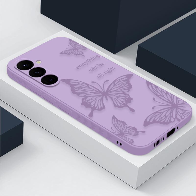 Schmetterlingshülle für Samsung Galaxy S24 S23 S22 Ultra S20 S21 FE S25 A34 A14 A15 A25 A35 A52 A53 A54 A55 5G A56 A36 Silikonhülle For Samsung S23