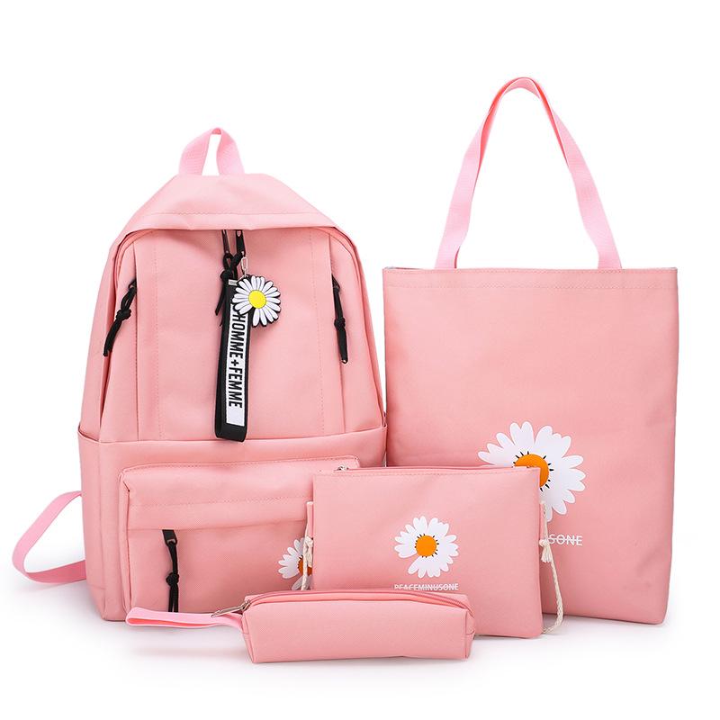 Neue Schultasche Japanisches Mädchen Canvas Schultasche Koreanischer Stil Grund- und Sekundarschule Rucksack Einfacher Rucksack für Frauen 32 inch