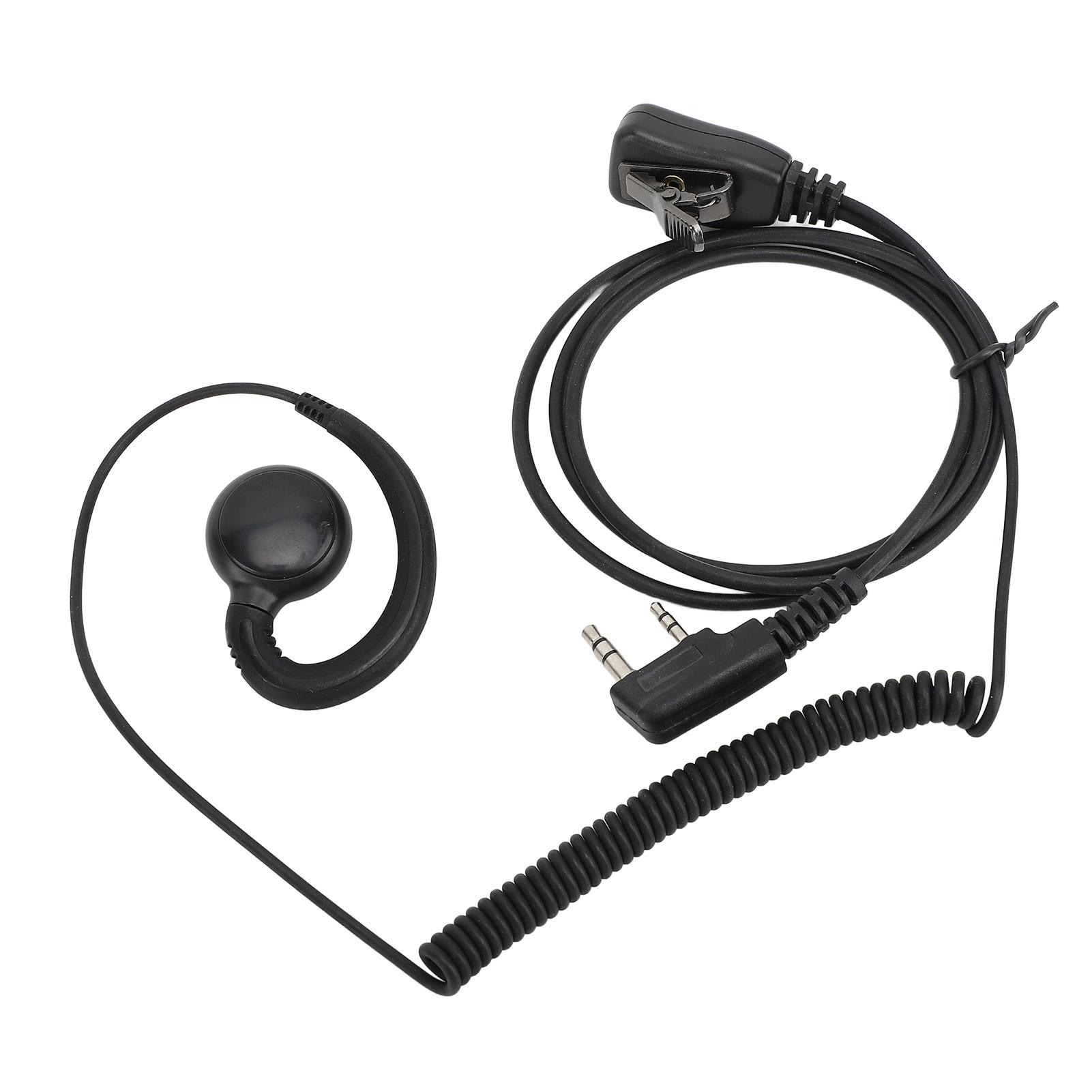 Einohrhörer mit Ohrbügel, eingebautem Mikrofon, Push-to-Talk, K-Stecker, 2-Wege-Funkgerät-Ohrhörer für UV 5R BF
