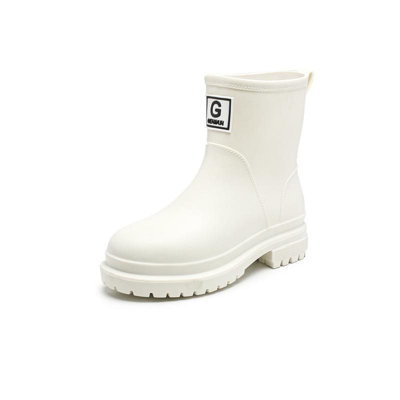 Modische Damen-Gummistiefel Damen 2025 Europäische und Amerikanische Gummistiefel Damen Erwachsene Anti-Rutsch Damen-Schuhe 39