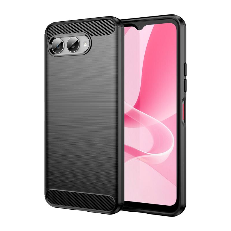 Für Cover T-Mobile T Phone 3 Hülle T-Mobile T Phone 3 Pro Stoßfeste Silikon Kohlefaser Rückseite Hülle Für T-Mobile T Phone 3 Hülle T-Mobile T Phone 3 schwarz