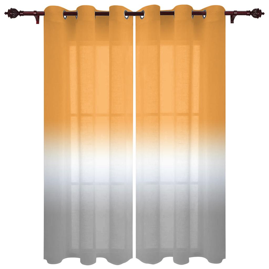Französische Fenster Vorhänge Zartrosa Grau Verlauf Pop Wohn Essbereich Kinderzimmer Raumteiler Modern Luxuriös Wohnkultur Gardinen 100W130H(CM)40x51in&Hook