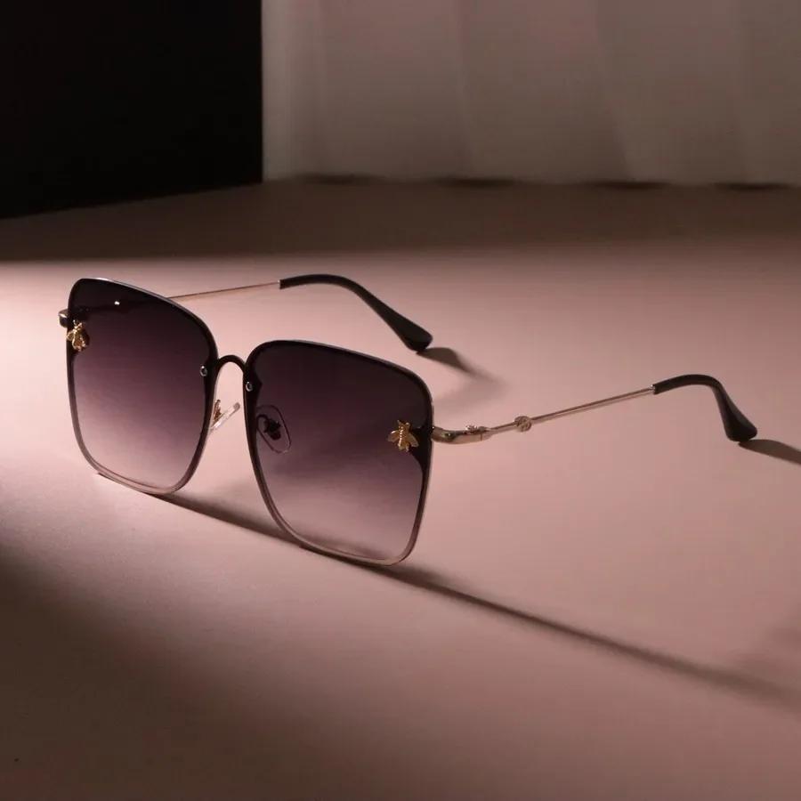 Mode Farbverlauf Sonnenbrille Damen Herren Schön Quadratisch Designer Sonnenbrille Männlich Weiblich Marke Luxuriös Reise