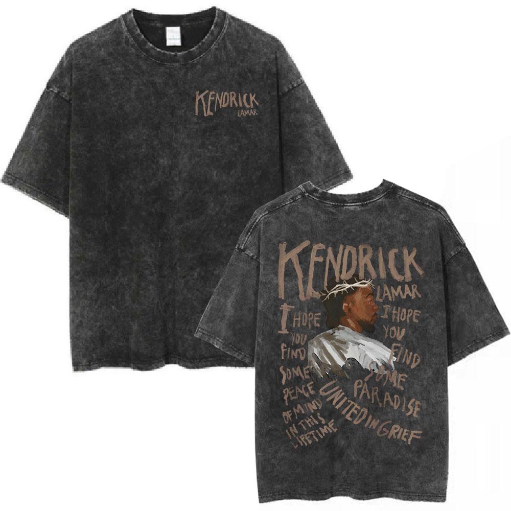 Rapper Kendrick Lamar T-Shirt Mr Morale The Big Steppers Vintage Washed T-Shirts Herren Damen Kleidung T-Shirts XL