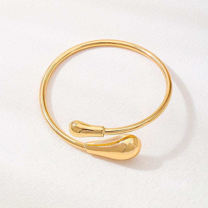 DIEZI 3 Stück/Set Vintage Drehmoment Halsketten Armreifen Ringe Set Für Frauen Punk Geometrisch Gold Silber Farbe Metall Hip Hop Schmuck Set