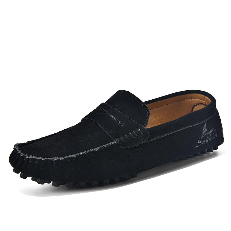 Plus Größe Wildleder Schuhe Männer Müßiggänger Bequeme Casual Schuhe Männer Fahren Schuhe Mokassins Männer Wohnungen Schuhe 39 schwarz