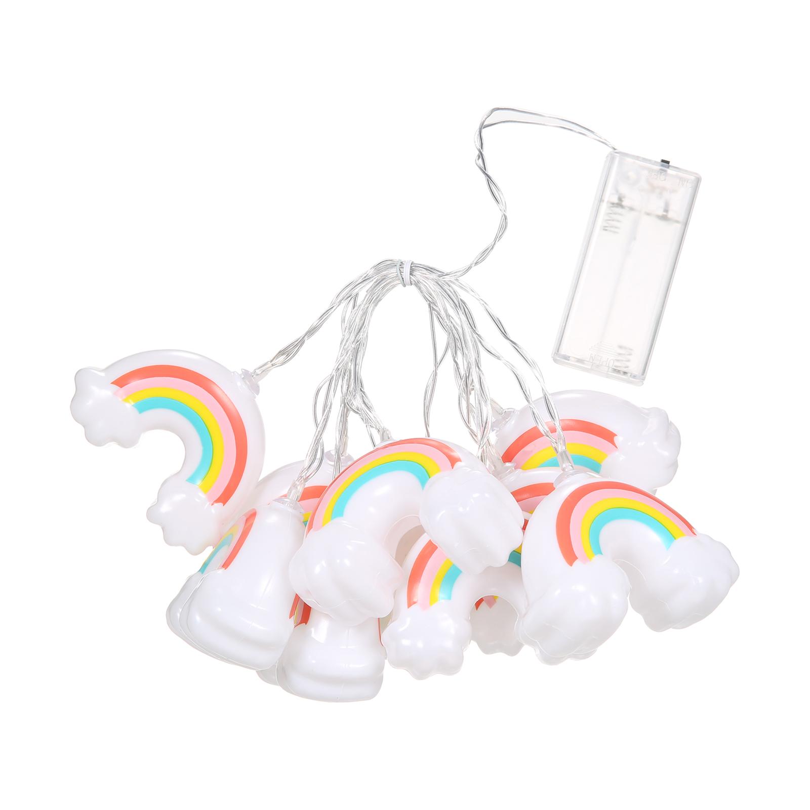 10FT 20LED Regenbogen Lichterketten Weihnachten dekorative Lichterketten LED Hängeleuchten immer an & 1.5m
