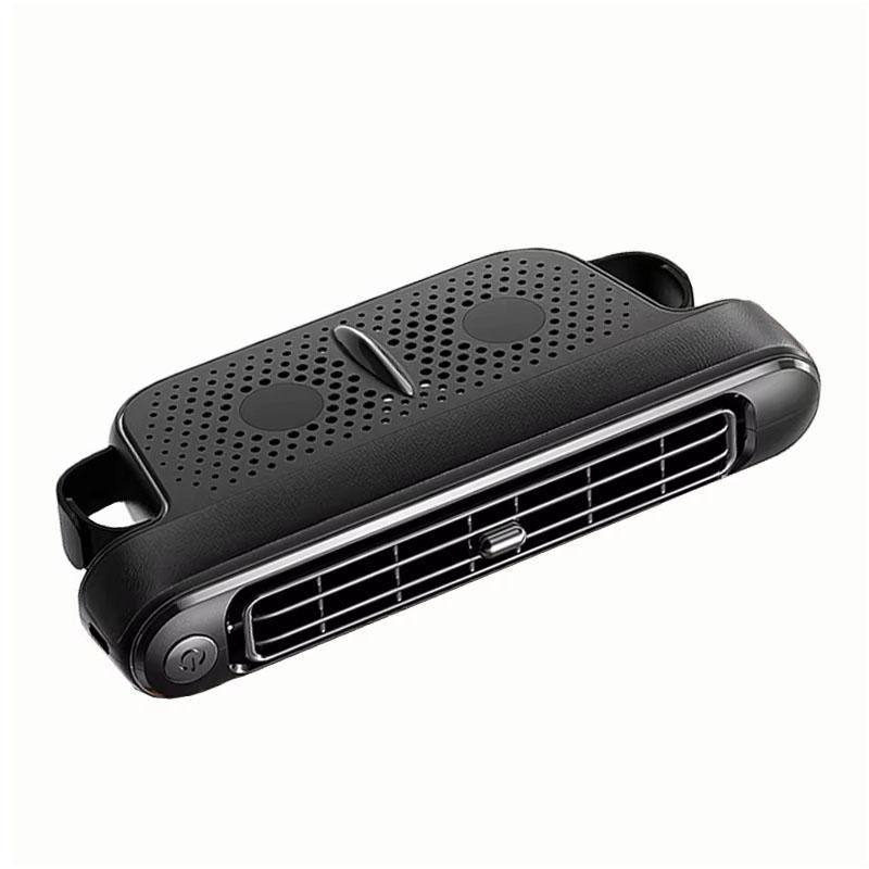 Autositzventilator, Rücksitz-Kühlventilator, Kühlluftventilator für die Kopfstütze des Vorder- und Rücksitzes, USB-betrieben, verstellbarer Riemen, Auto-Innendekor-Ventilator CF04 Black schwarz