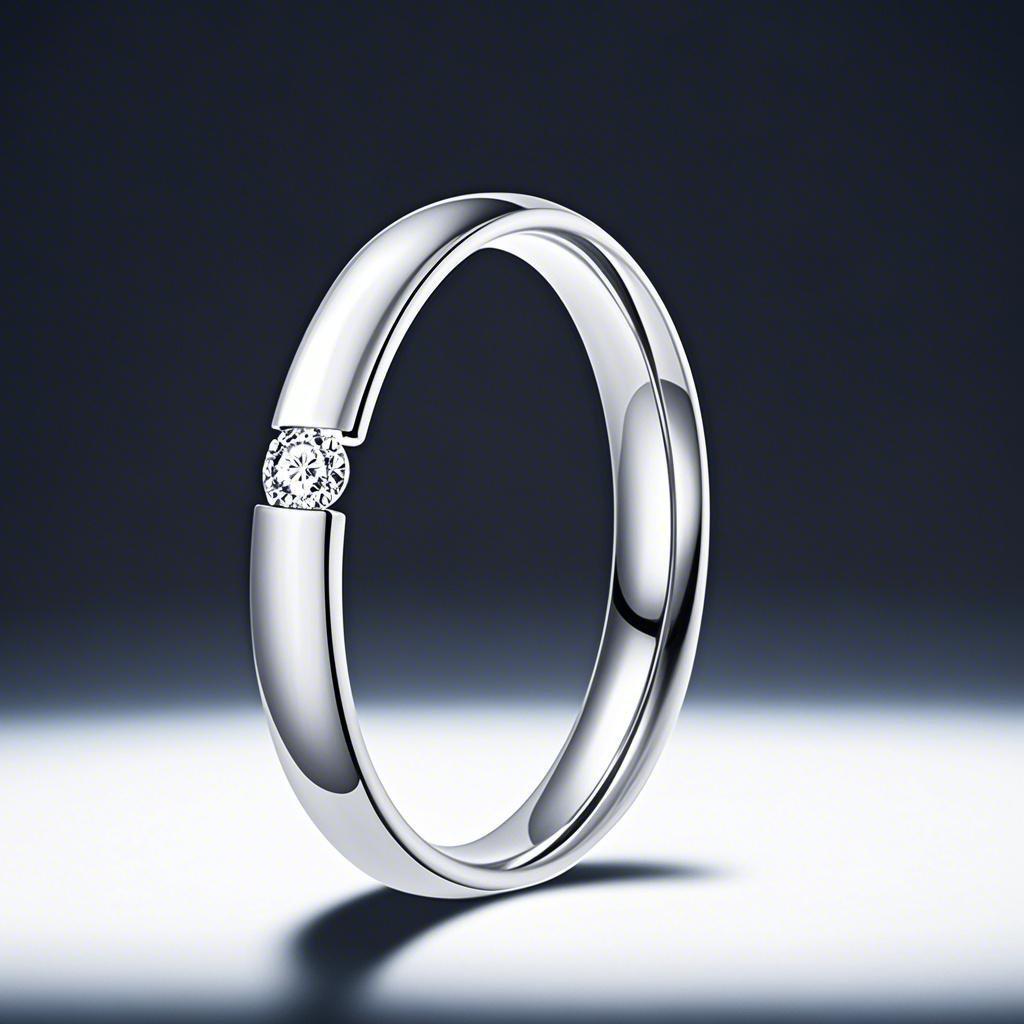 Luxus Damenring aus Titanstahl: Elegant, Nicht-Verblassend, Hochwertiger Modeschmuck Size 9
