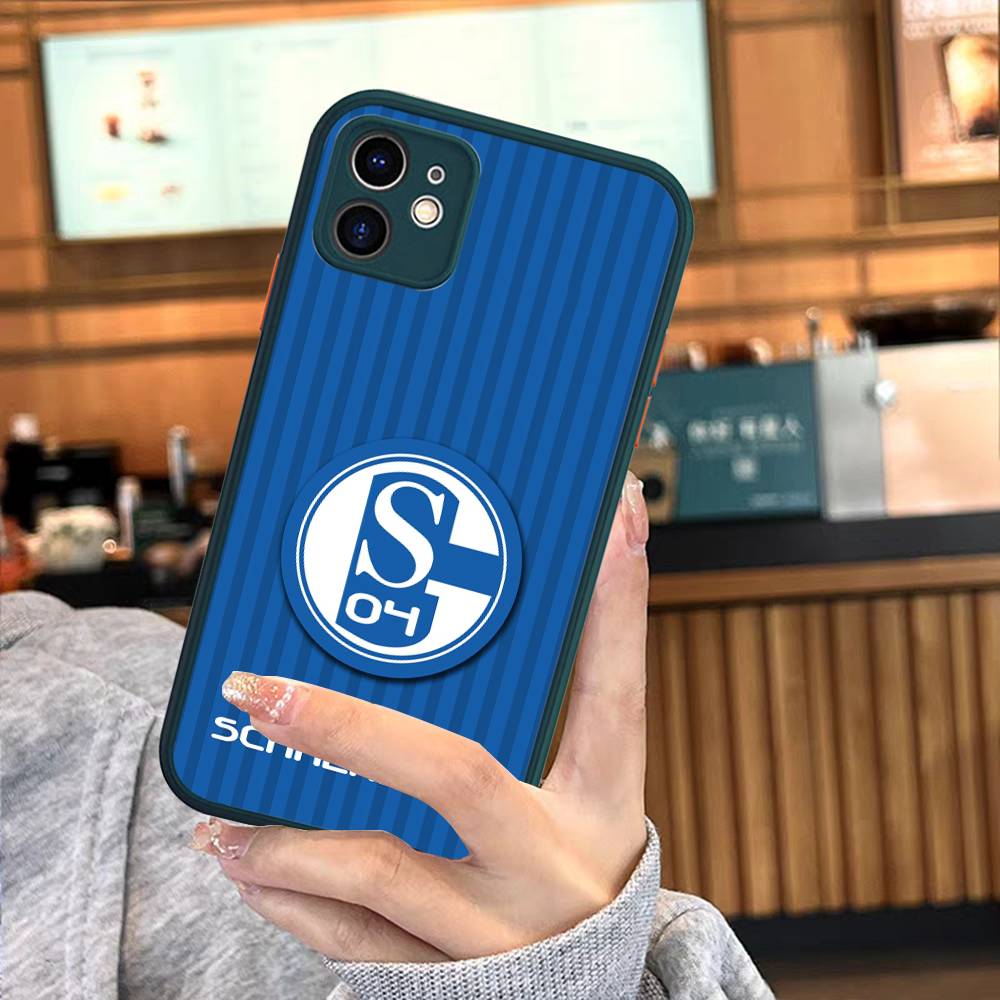 S-Schalke 04 Handyhülle Für iPhone 13 12 X XS MAX Pro Max 16 15 11 14 Pro Max Stoßfeste Matte Hülle iphone 13pro max
