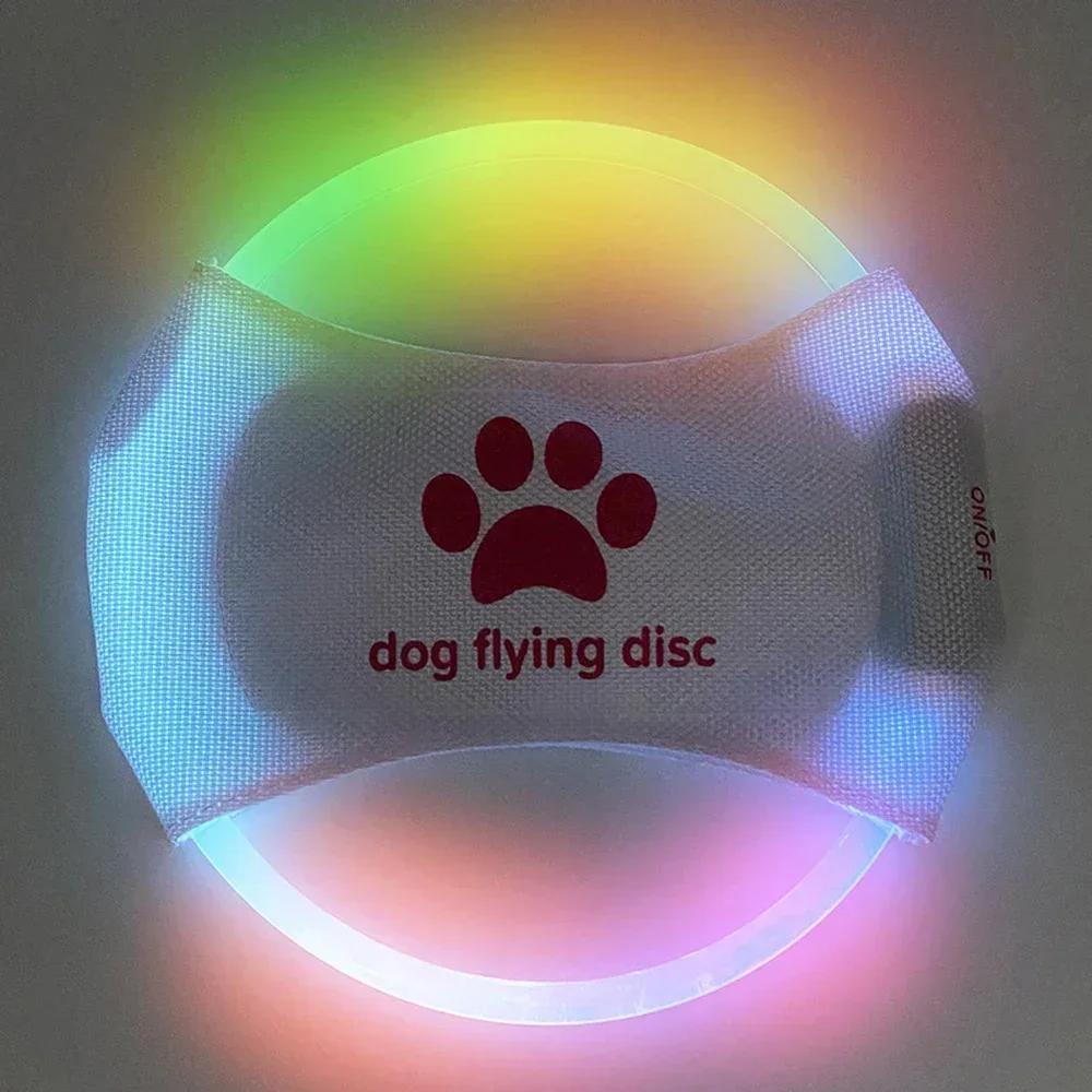 Hunde-Frisbees, 3 Modi, leuchtende LED-Leuchten, interaktives Trainingsspielzeug, Spiel, Frisbees, Hundespielzeug, Haustier- und Hundezubehör yellow