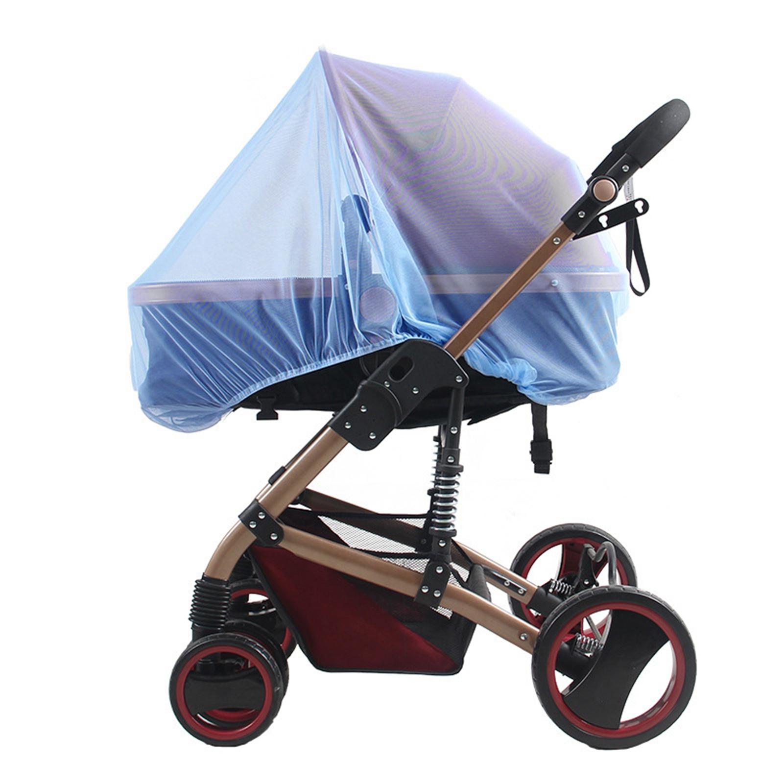 Buggy-Insektennetz, universell, weich, bequem, atmungsaktiv, verdickt, vollständig abgedecktes Buggy-Insektennetz blau