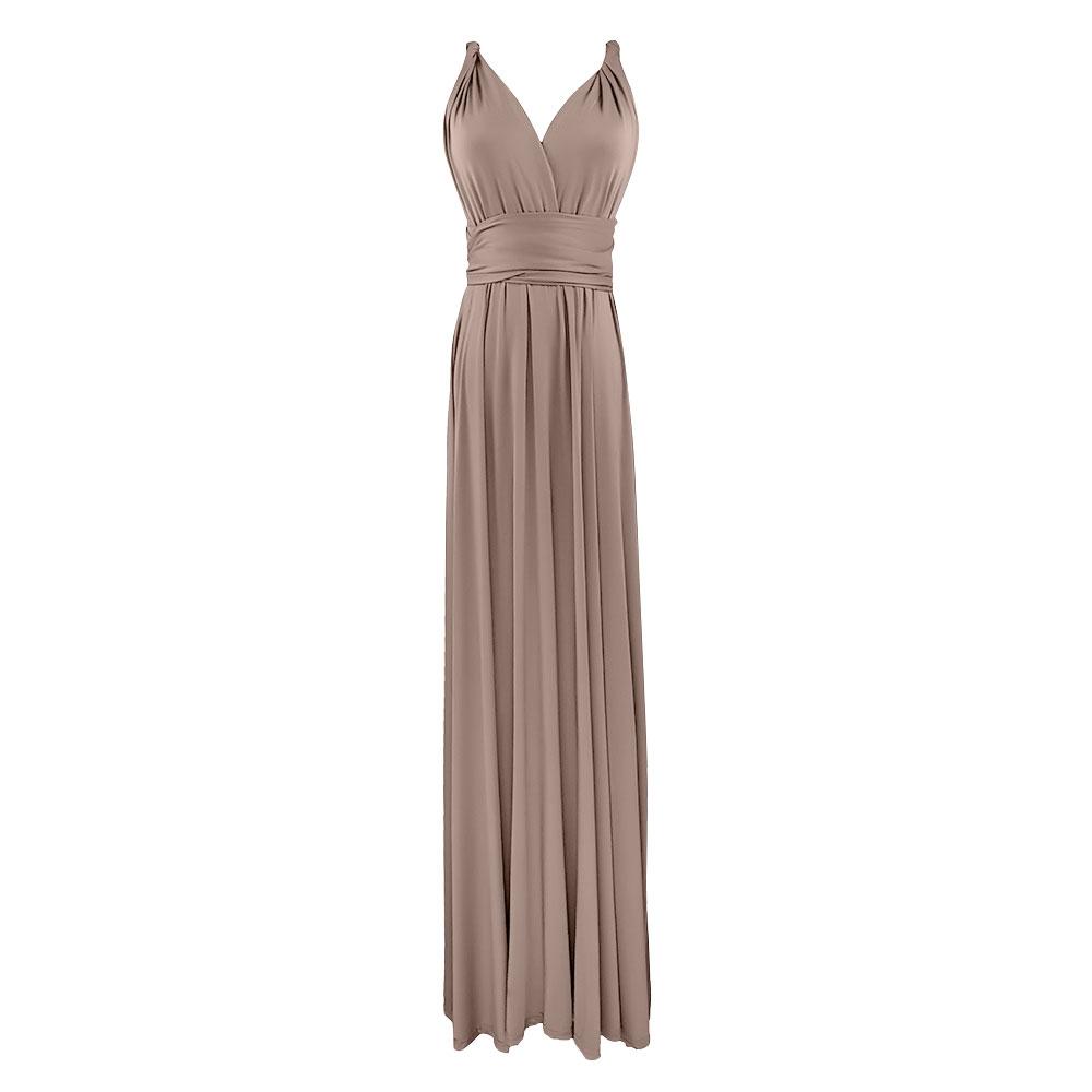 Sexy Frauen Boho Maxi Club Kleid Bandage Langes Kleid Party Multi-Wege Brautjungfern Cabrio Unendlichkeit S khaki