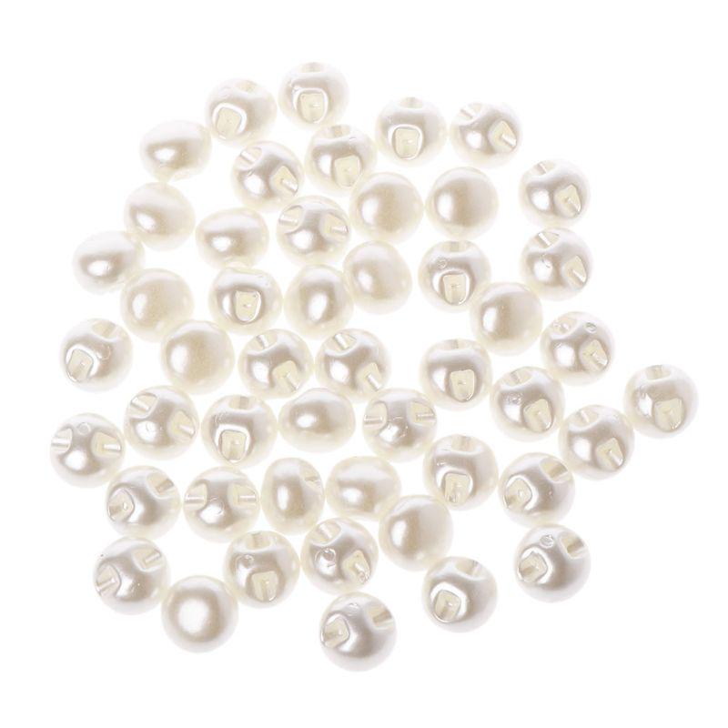 50 stücke 10mm 11mm Runde Nähen Perle Knöpfe Für Kleidung Nähen Zubehör Kleidung Scrapbooking Kleidungsstück DIY Bekleidung Werkzeug 10mm