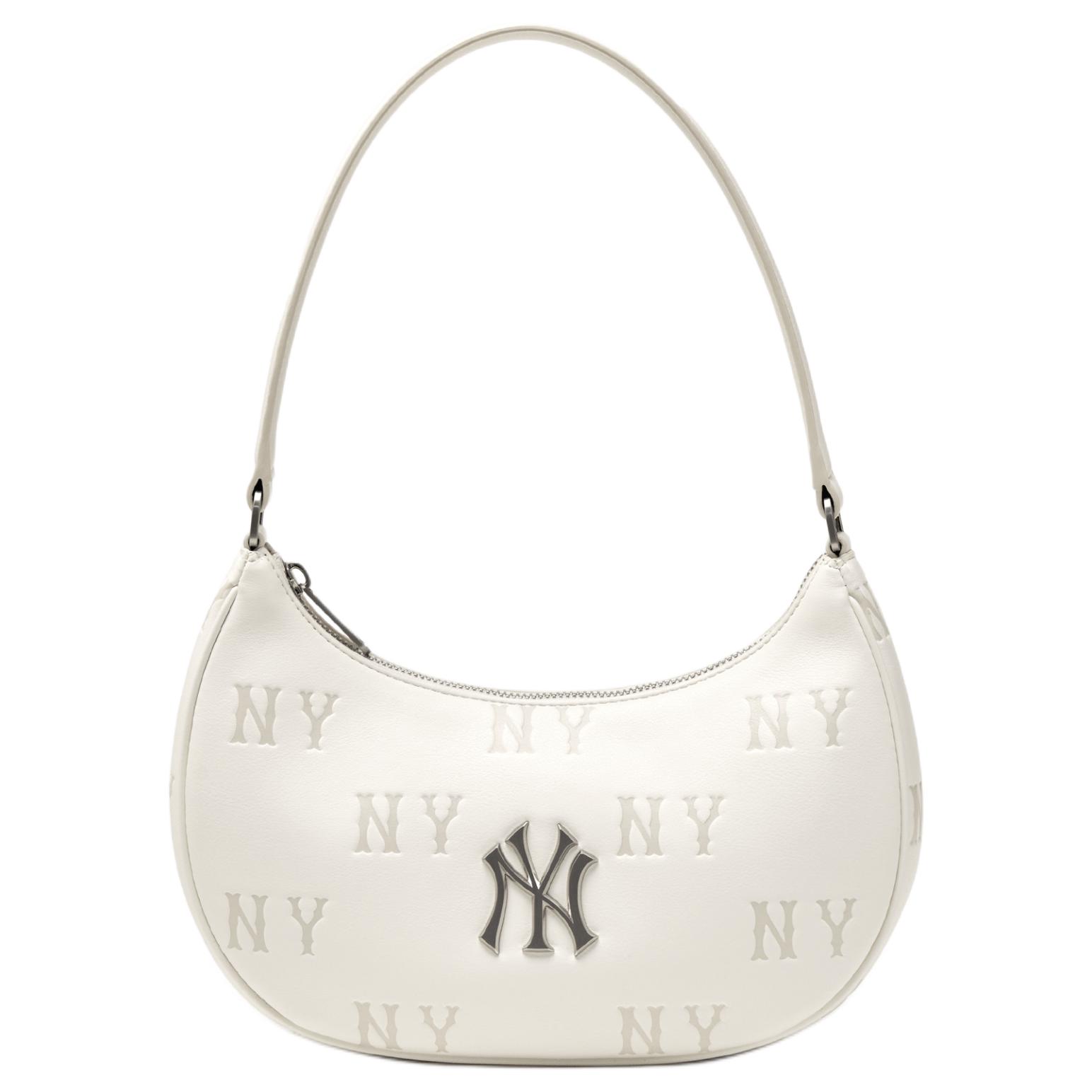 MLB New York Yankees Vintage Monochrom Geprägte Tragetasche Unisex Tragetasche Creme 3ABQM016N-50CRS Basic Set (Bag)
