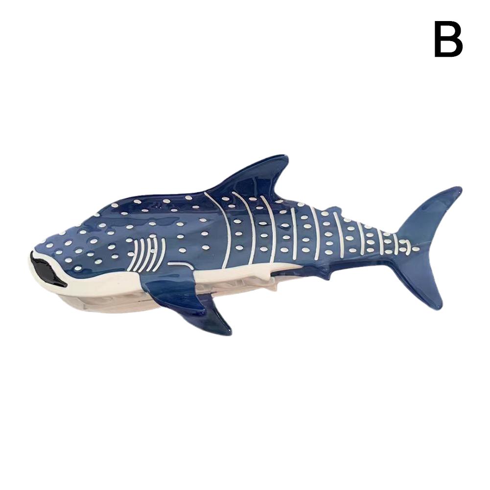 Neues Design Cartoon Marine Shark Haarspangen Niedliche Blauwal Acetat Haar Klaue Haar Tiara Zubehör Vintage-Schmuck Geschenke