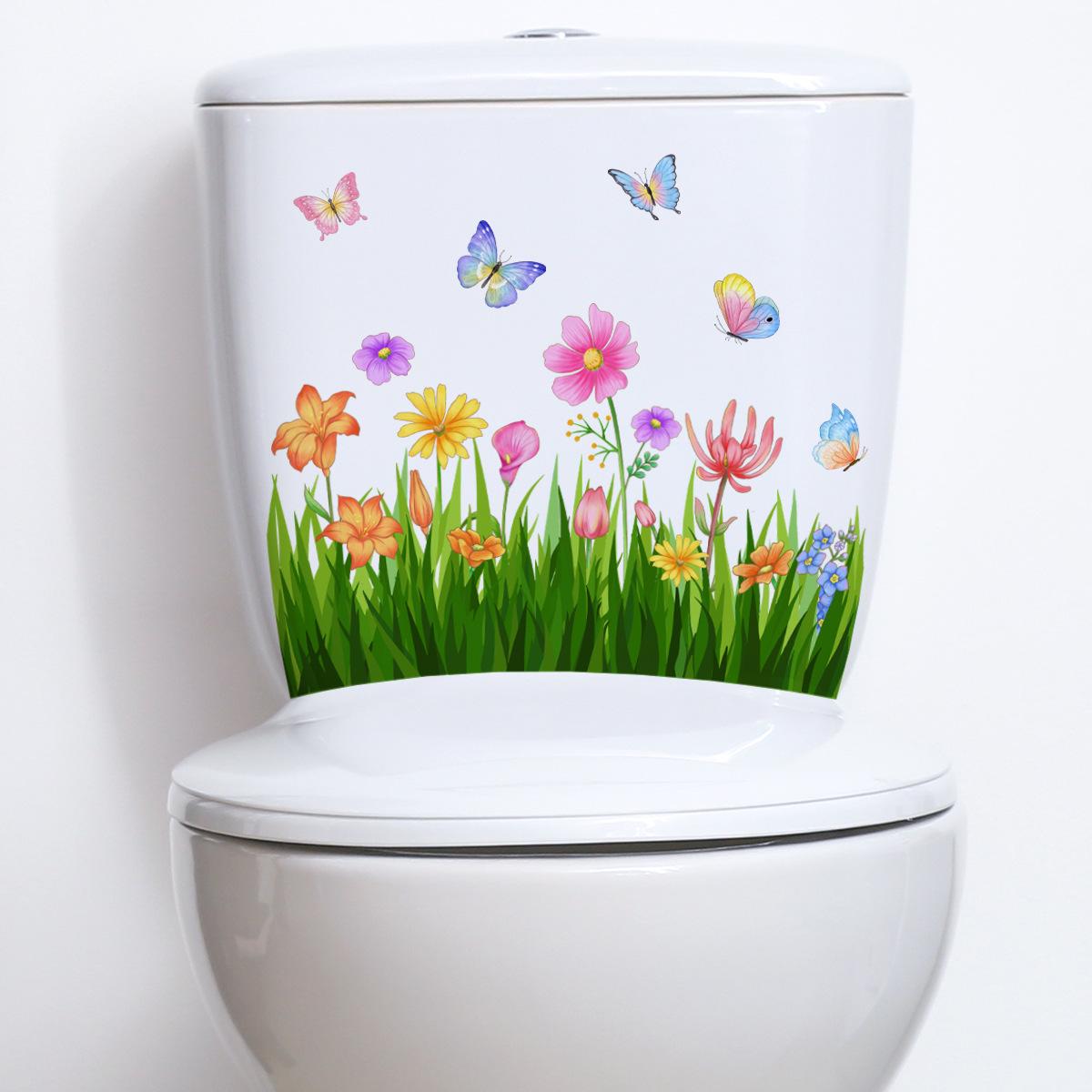 DIY Unterwasser Tier Muster Badezimmer Dekor 3D Toilettensitz Aufkleber PVC Kunst Tapete Abnehmbare Badezimmer Aufkleber Toilettenaufkleber 25*35cm