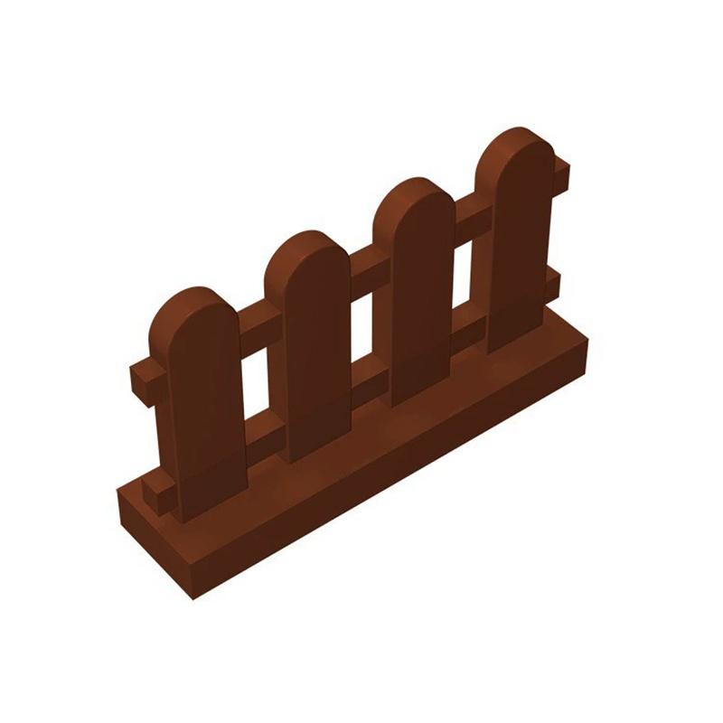 50g/38 Stück 33303 MOC Steine Stadt Zaun Zubehör Geländer Treppen Haus Teile Garten Militär Bausteine Teile 50g-38pcs braun
