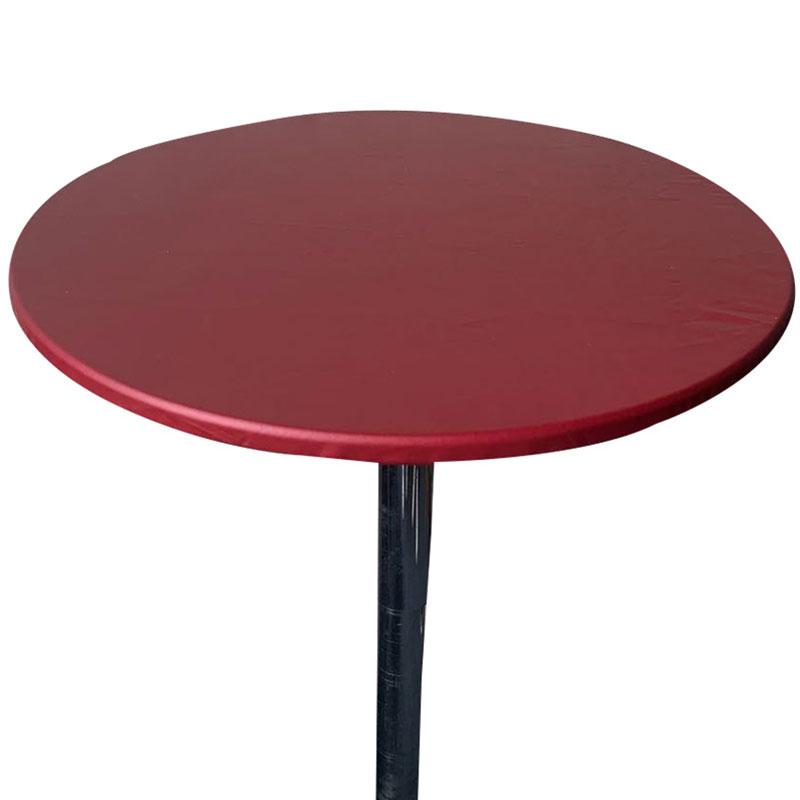 Tischdecke, Stoffschutz, wasserfest, Polyester, runde Tischdecke, Gastronomie, Spanntischdecke mit elastischem Rand 80cm wein rot