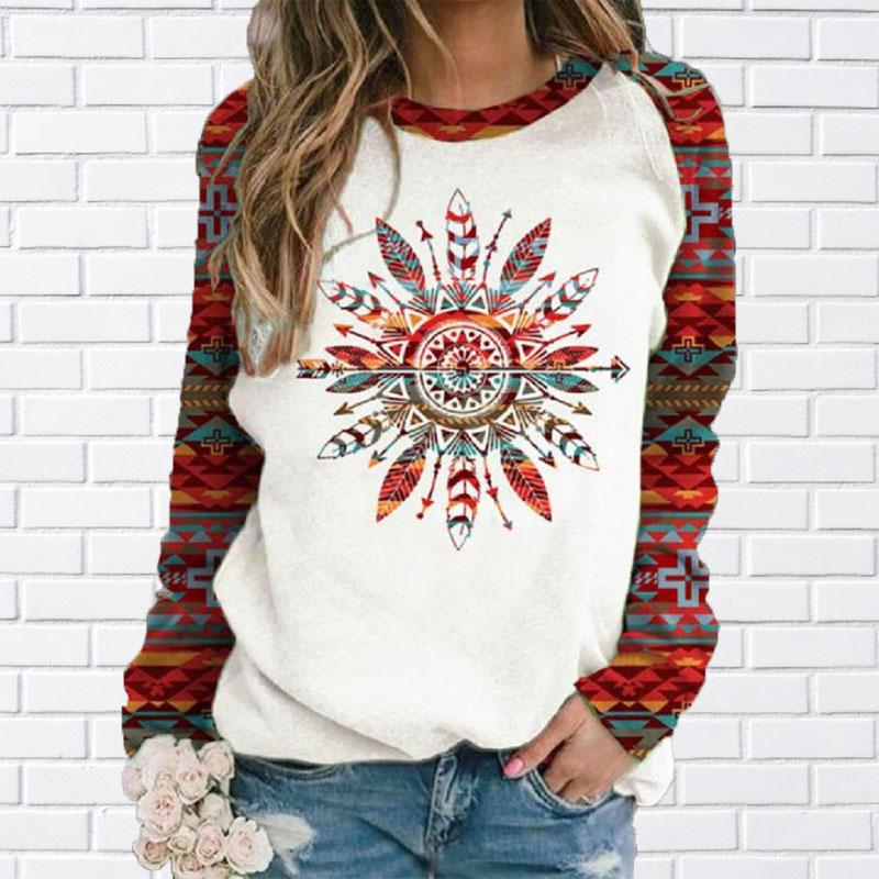 3D Druck Adler Frauen T-shirts Damen Tops Lange Hülse O-ansatz Pullover Femme T-shirts T Shirt Für Frauen 8XL rot