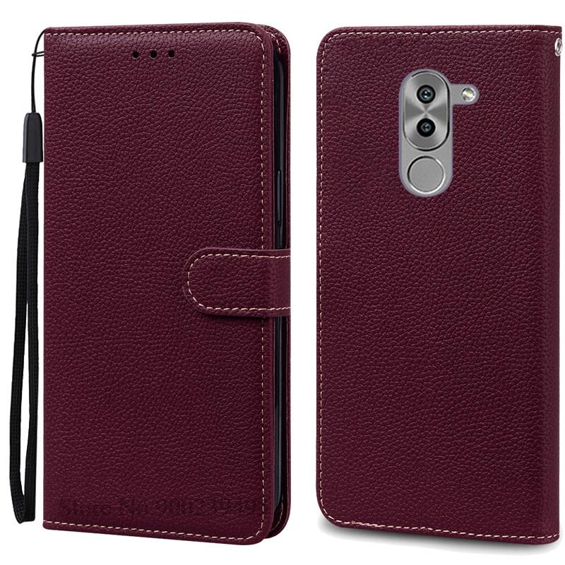 Honor6X Hülle Für Huawei Honor 6X Hülle Flip Leder Brieftasche Handyhülle Für Honor 6X Hülle Für Huawei Honor 6X Hülle Coque Fundas For Honor 6X (2016) wein rot