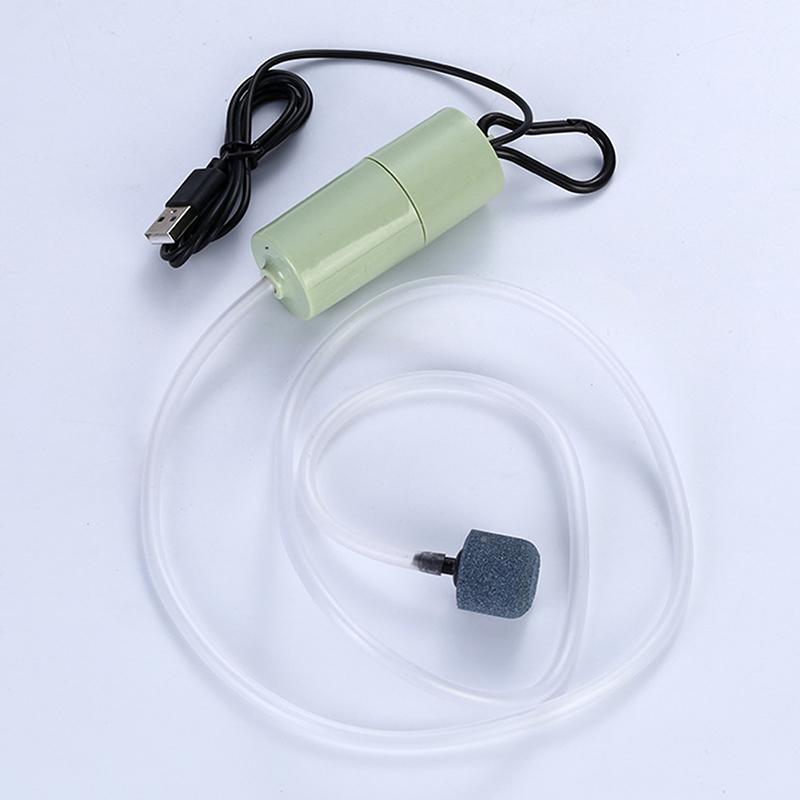Aquarium Sauerstoff Luftpumpe Fisch Tank USB Leise Luft Kompressor Belüfter Tragbarer Mini Kleine Oxygenator Aquarium Zubehör 5V 1W grün