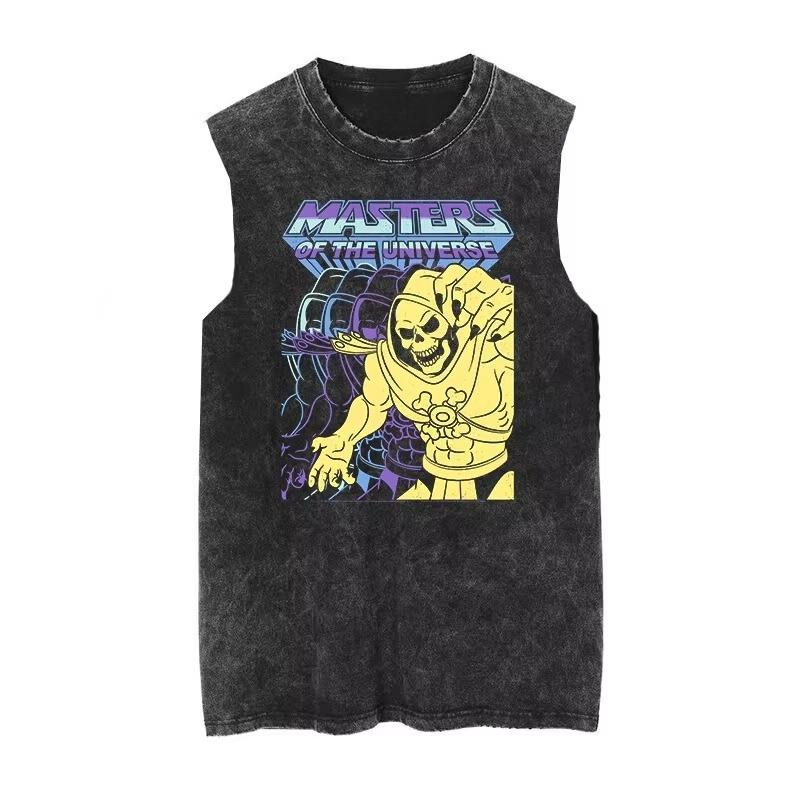 Vintage Amerikanisch 1983 Seaman Masters of The Universe Alt Gewaschen Ärmellose Weste Herren Damen T-Shirt Tanktops 3XL gray