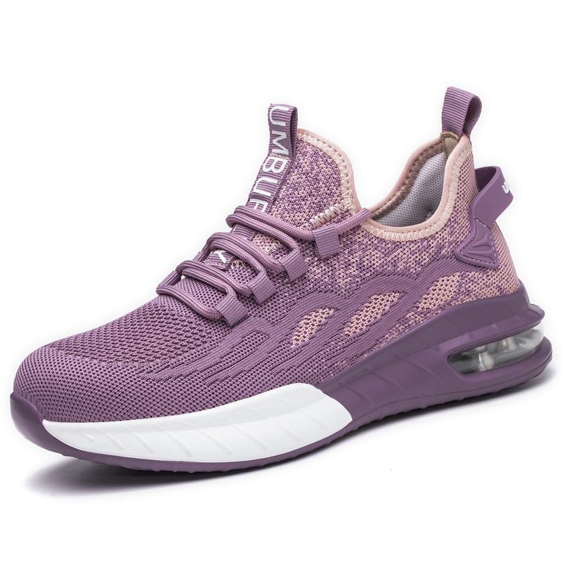 Damen Sicherheitsschuhe Für Arbeit Sicherheitsstiefel Atmungsaktiv Stahlkappe Durchstichsicher Sport Arbeit Sneaker Konstruktion Taktische Stiefel 38 violett