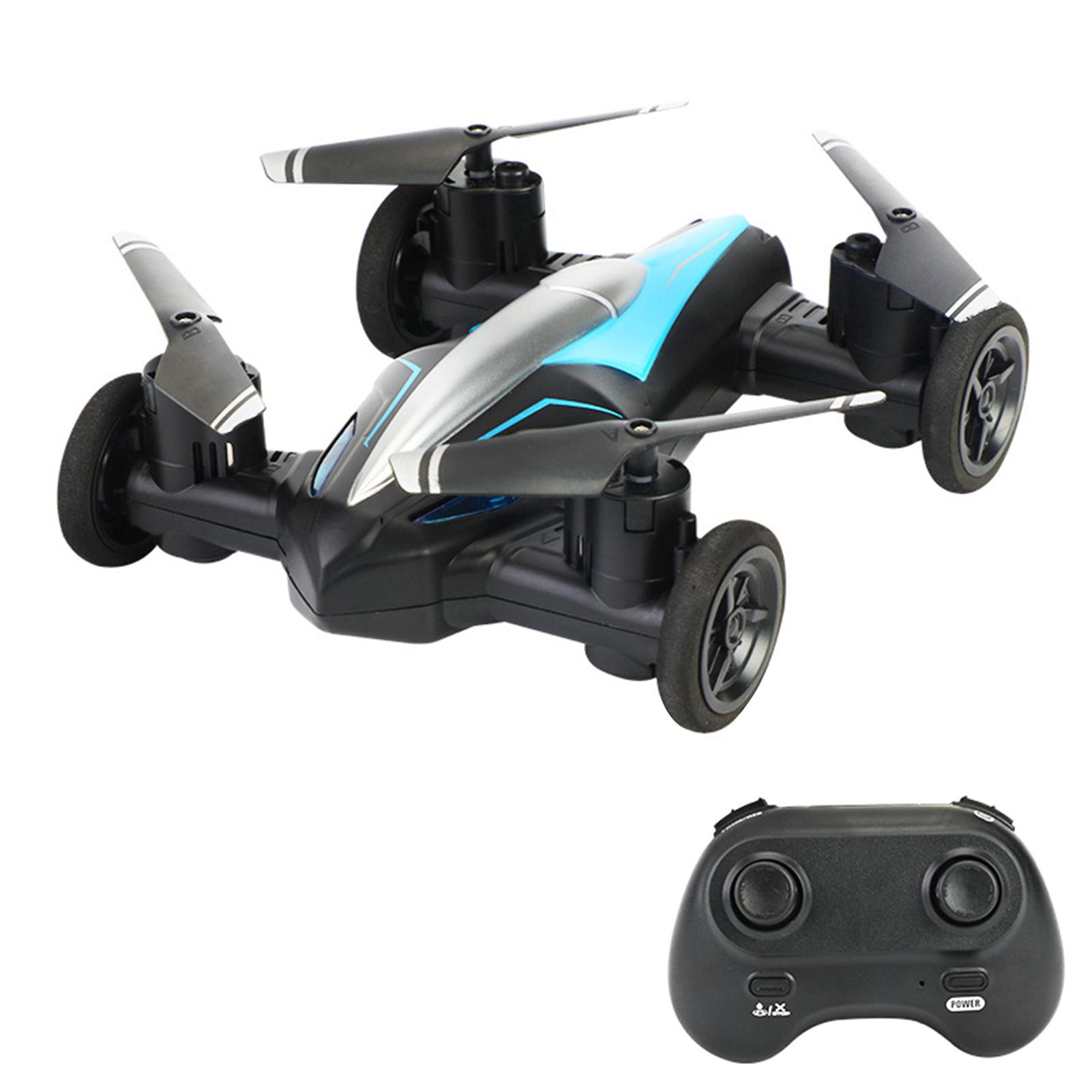 RC-Drohne für Kinder, 2-in-1-RC-Auto, RC-Drohne für Anfänger, Land-Air-RC-Spielzeug, One Key Take Off Landing 3D blau