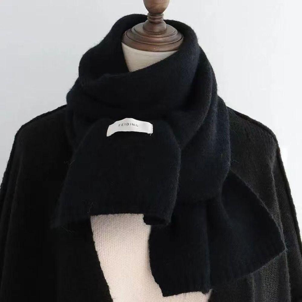 Mode Kaschmir Schal Frauen Winter Schals Und Tücher Hijab Decke Damen Dickes Halstuch Bufanda Pashmina Lange Echarpe schwarz