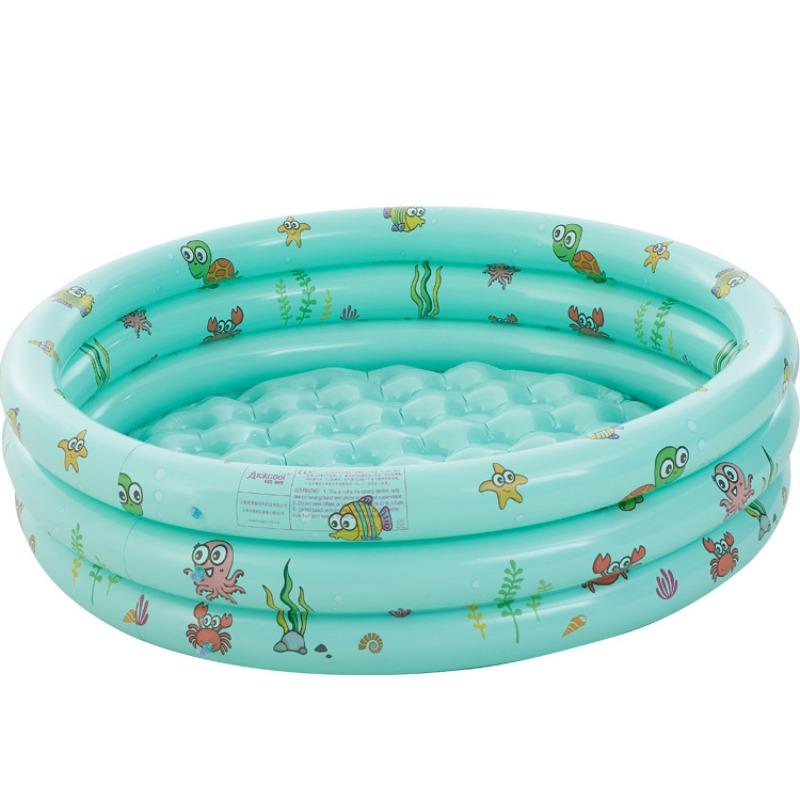 Planschbecken, Familienschwimmbecken, Aufblasbarer Pool, Kinderpool, Aufblasbares Planschbecken, Planschbecken für Kinder, Kinderplanschbecken 100*35cm grün