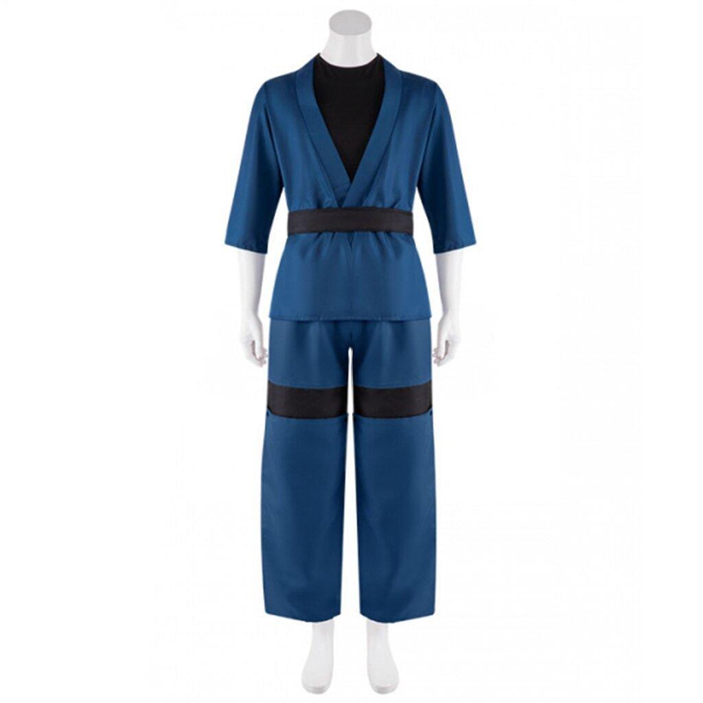 Anime Unisex Cosplay Kostüm Shinmon Benimaru Cosplay Kostüm Kimono Halloween Uniform Blauer Anzug für Erwachsene XL 55-60kg beige