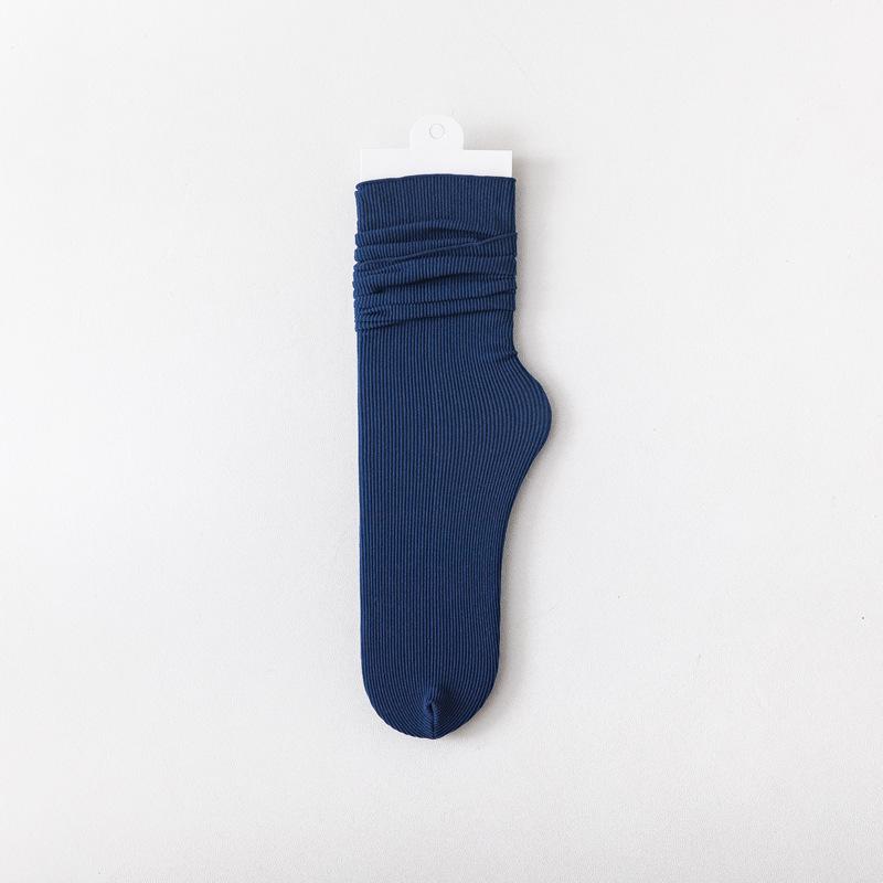 Frauen Damen Eis Seide Socken Sommer Ultra Dünne Kühle Socken Süßigkeiten Süße Atmungsaktive Socken Calcetines De Mujer Femmes Chaussettes navy blau