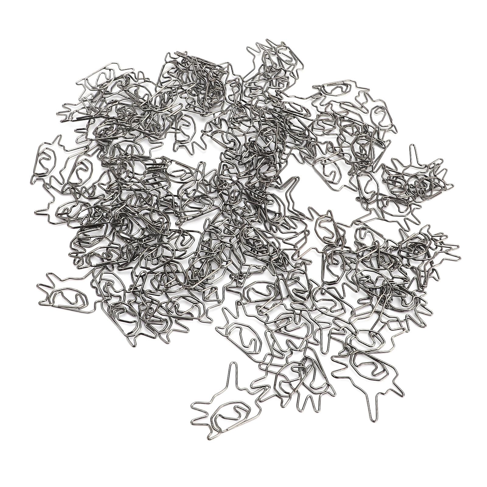 100Pcs Dekorative Papier Clip Eisen Draht Phantasie Büroklammern für Notebooks Lesezeichen Zwischenablagen Kalender